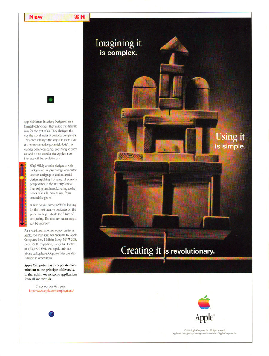 1996 Apple Recruitment Print ads