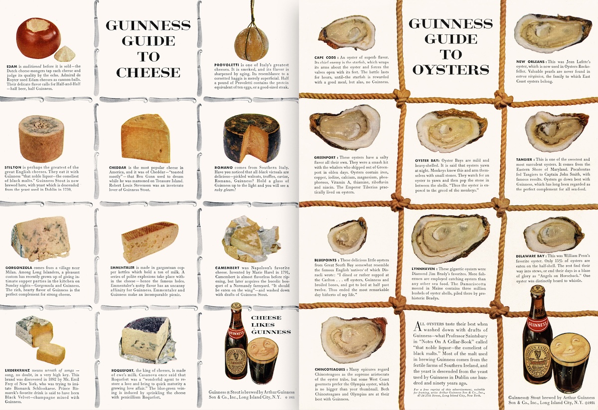  "The Guinness Guide to Oysters" and "The Guinness Guide to Cheese"