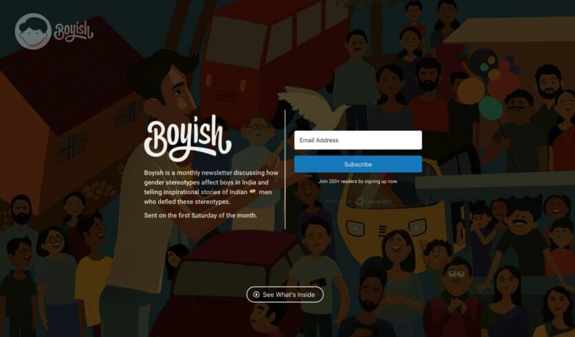 Boyish Newsletter Landing