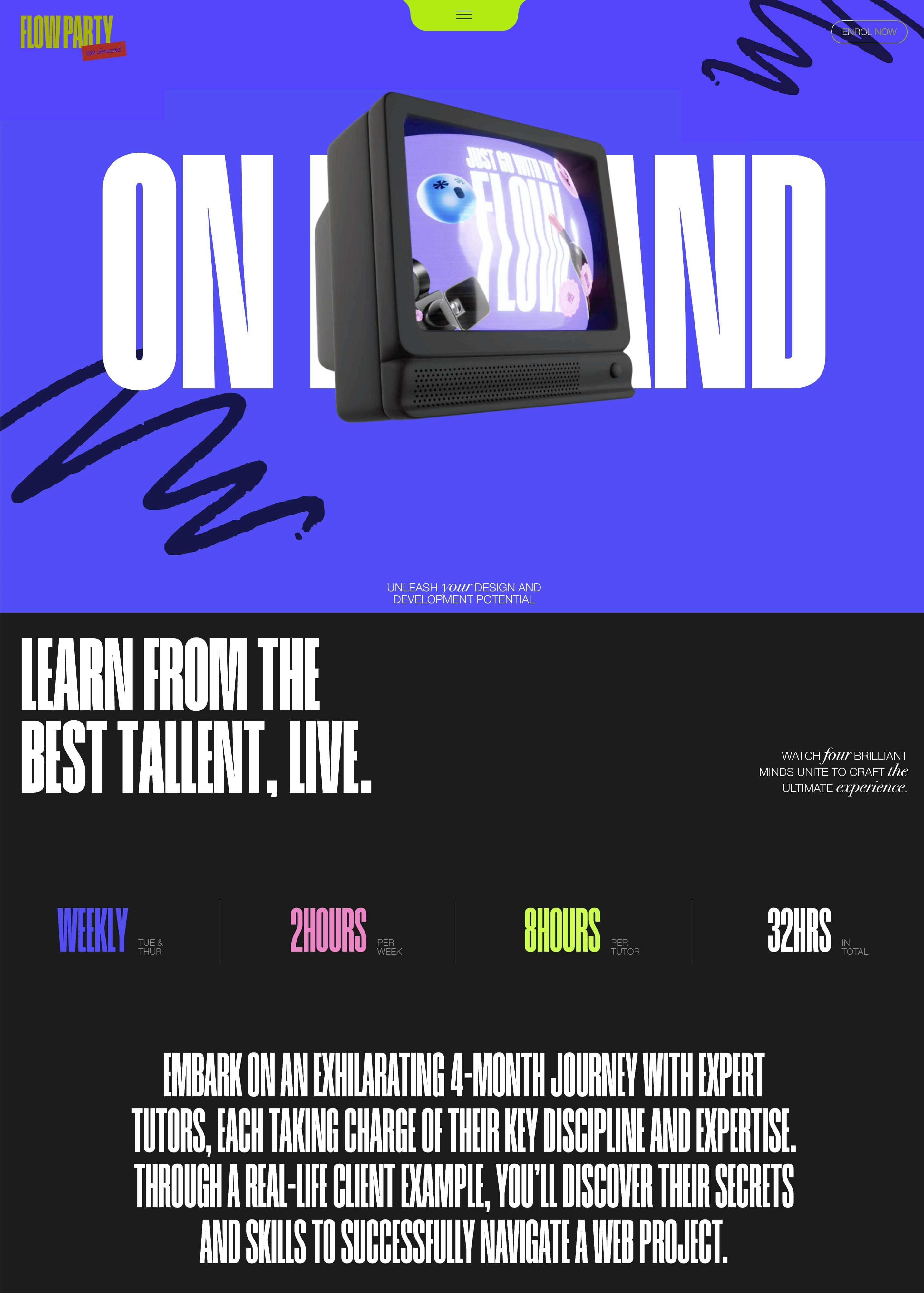 Flow Party On Demand Landing Page