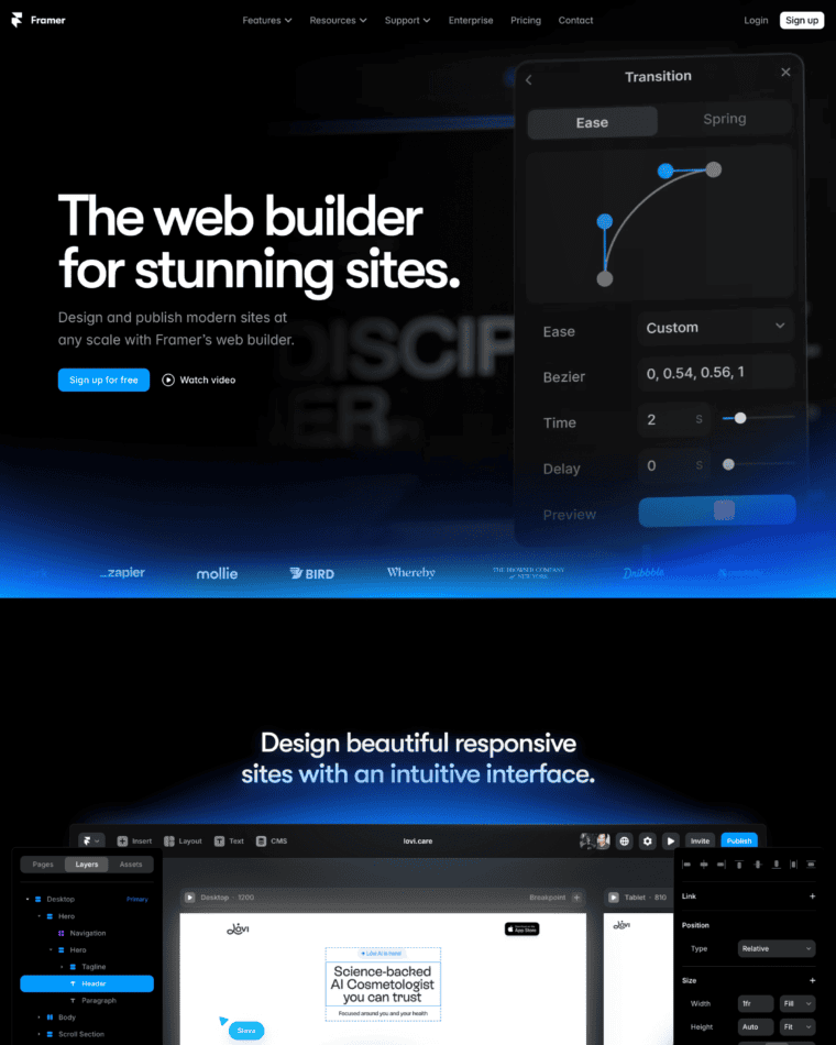 Framer SaaS Landing Page