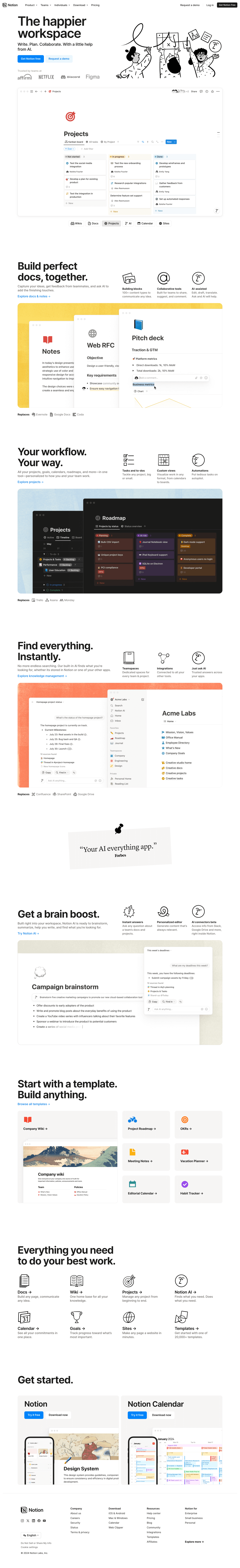 Notion SaaS Landing Page 