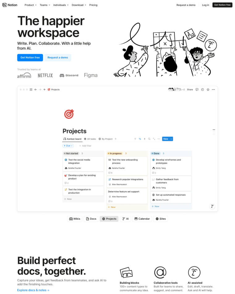 Notion SaaS Landing Page