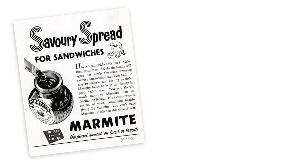 Sandwiches" Marmite Ad by David Ogilvy