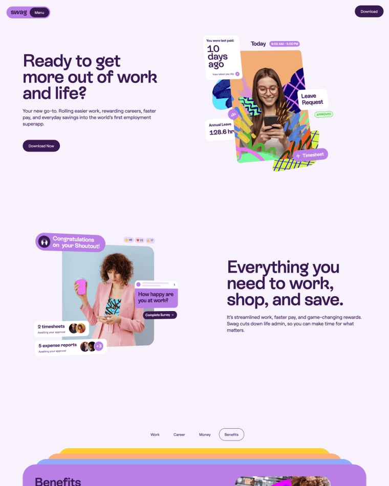 Swag Landing Page SaaS