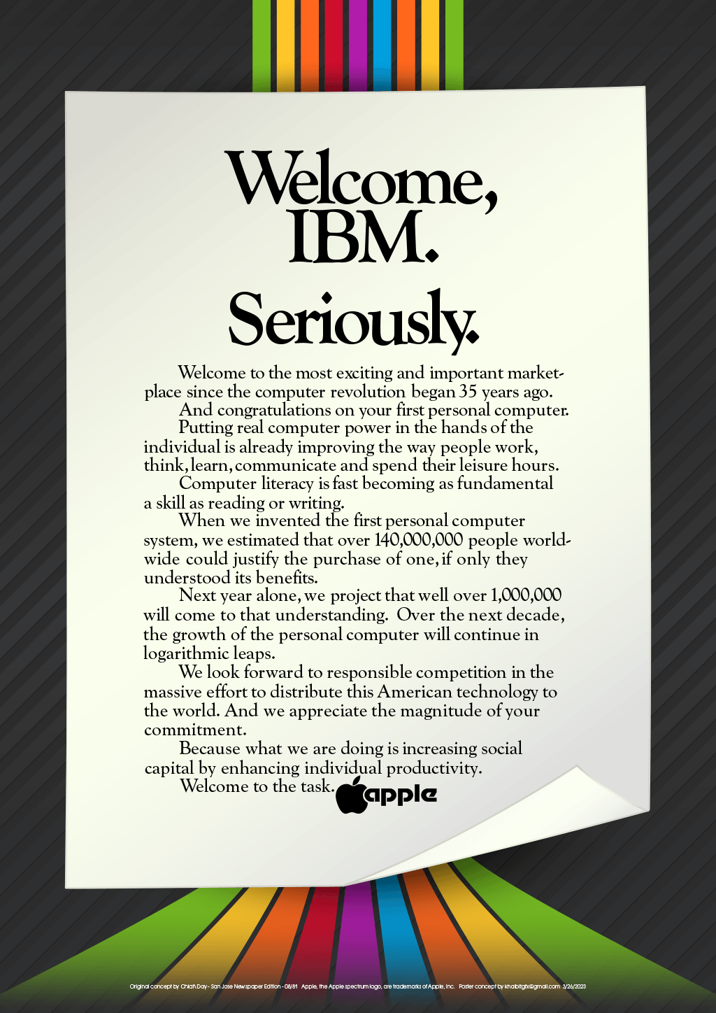 Welcome IBM, Seriously By Steve Job