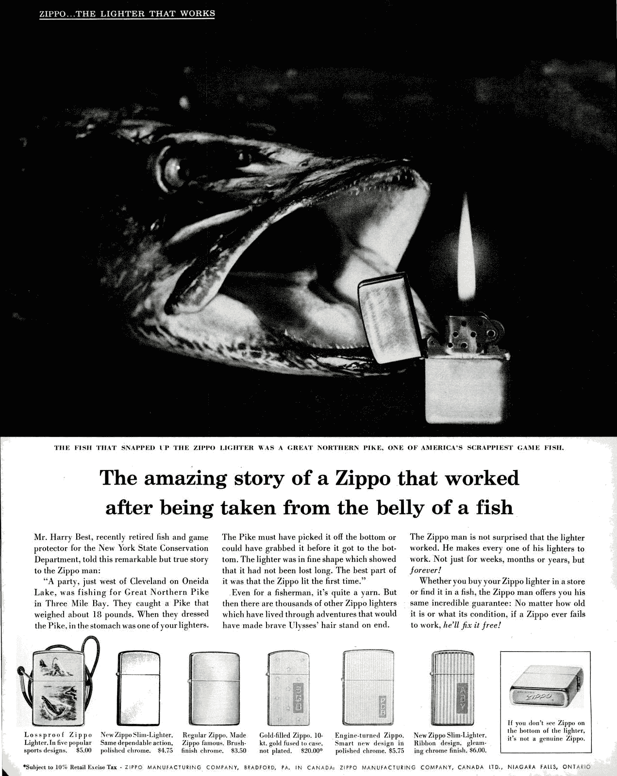 Zippo Amazing Story Ad by David Ogilvy