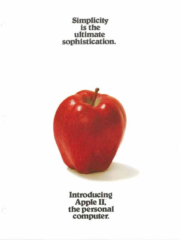 Simplicity Is the Ultimate Sophistication apple print ad