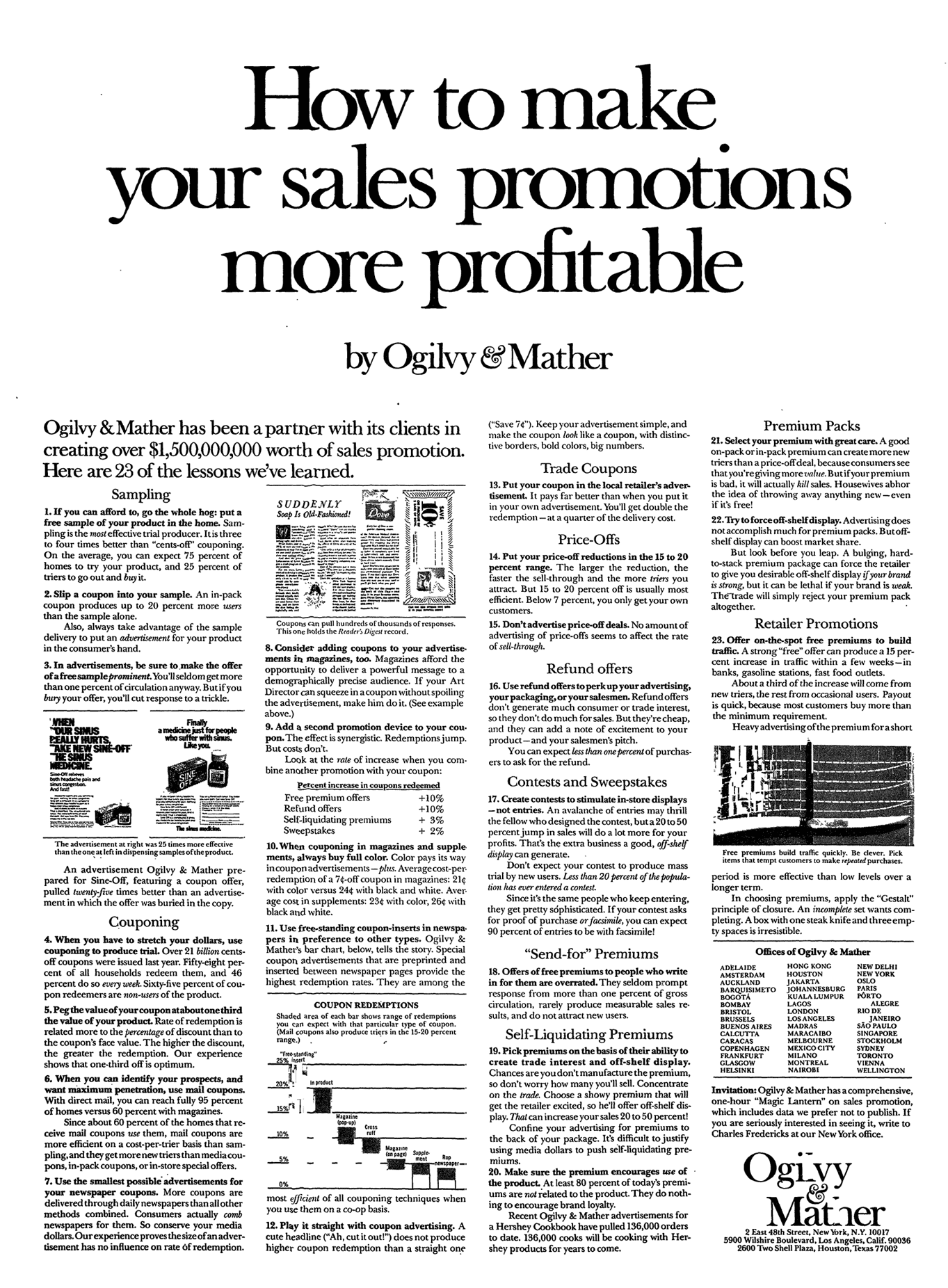 How to Sales Promo Ad by David Ogilvy