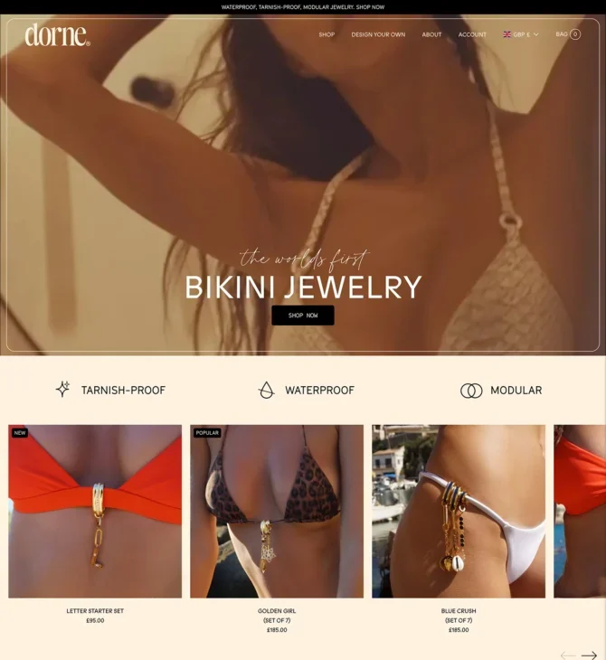 Dorne Shopify Website Design