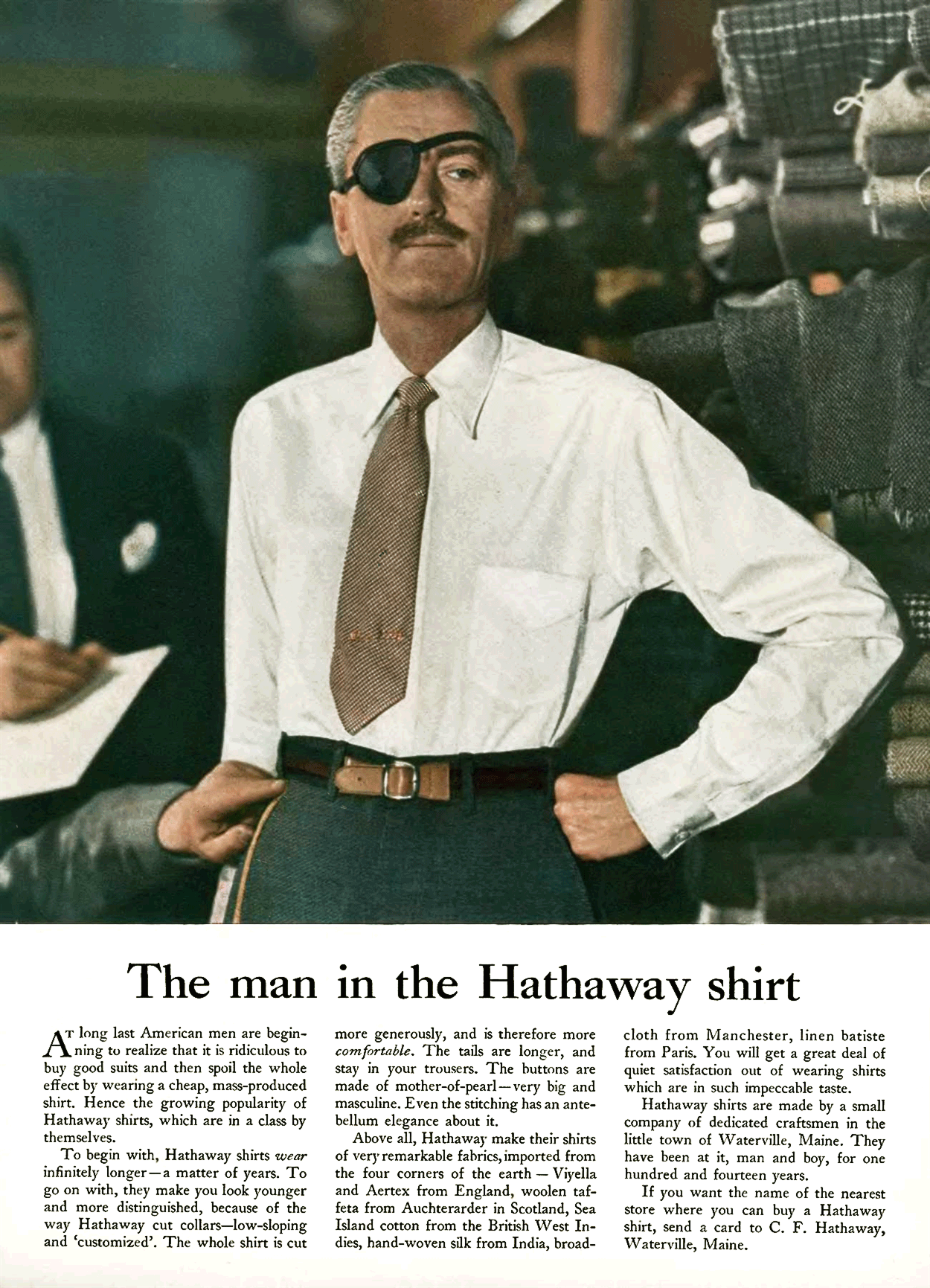 “The Man In The Hathaway Shirt” Ad by David Ogilvy