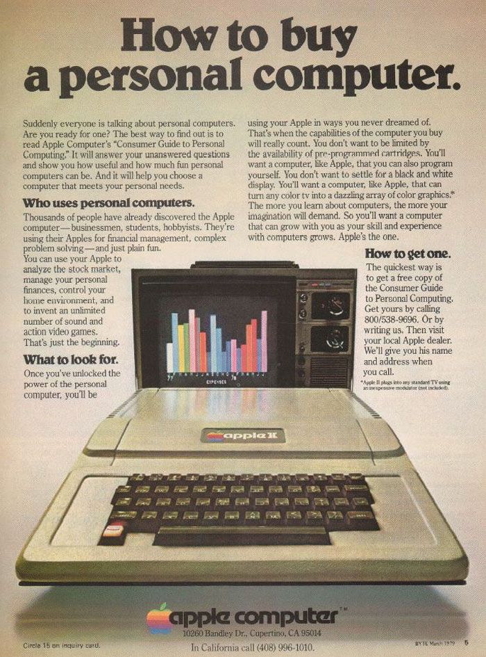 How to Buy a Personal Computer Apple II Print Ad