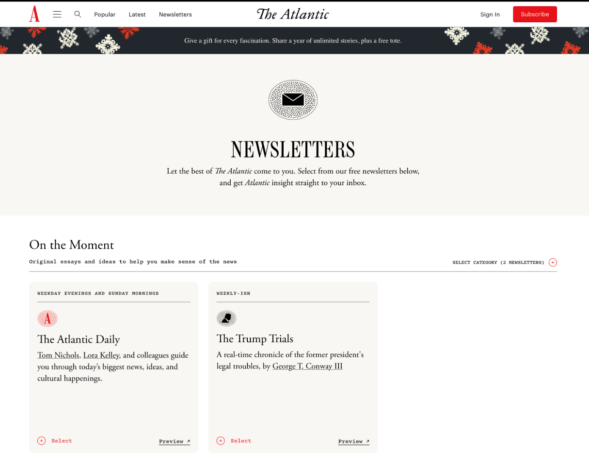 The Atlantic Newsletter