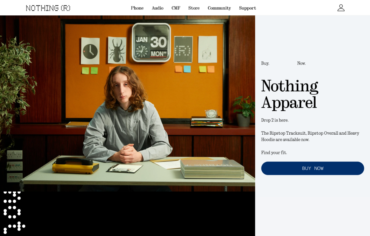 Nothing Landing Page