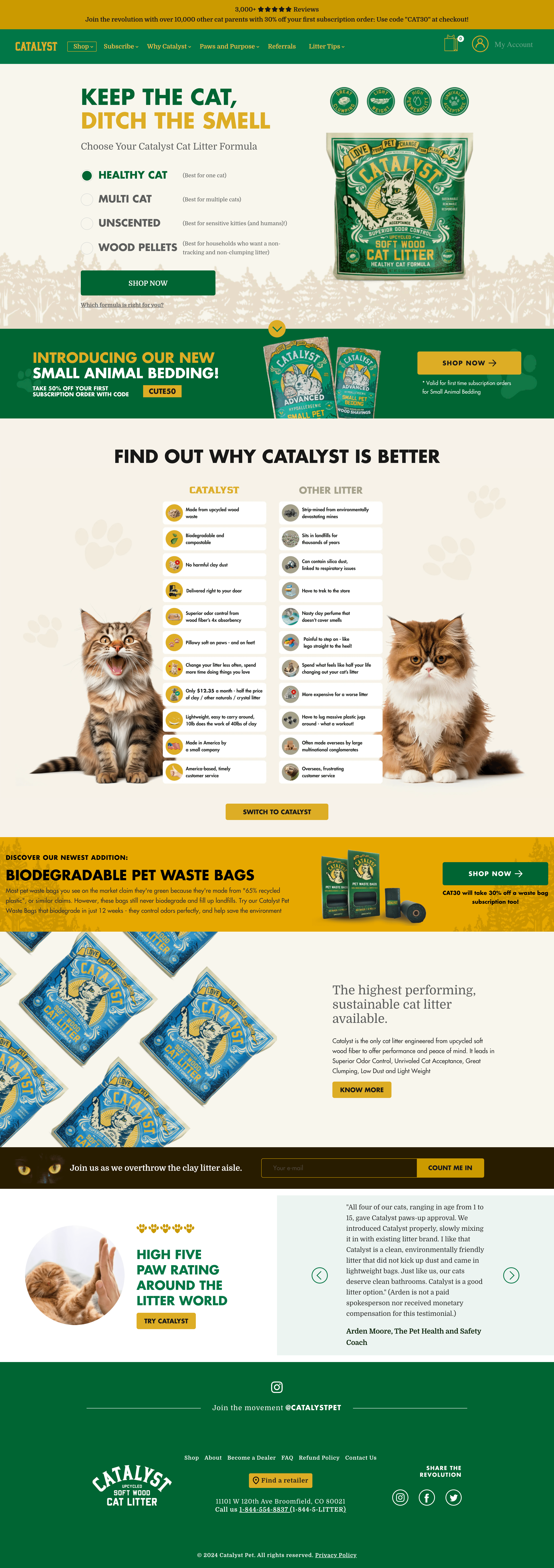 Catalyst Pet Creative Landing Page