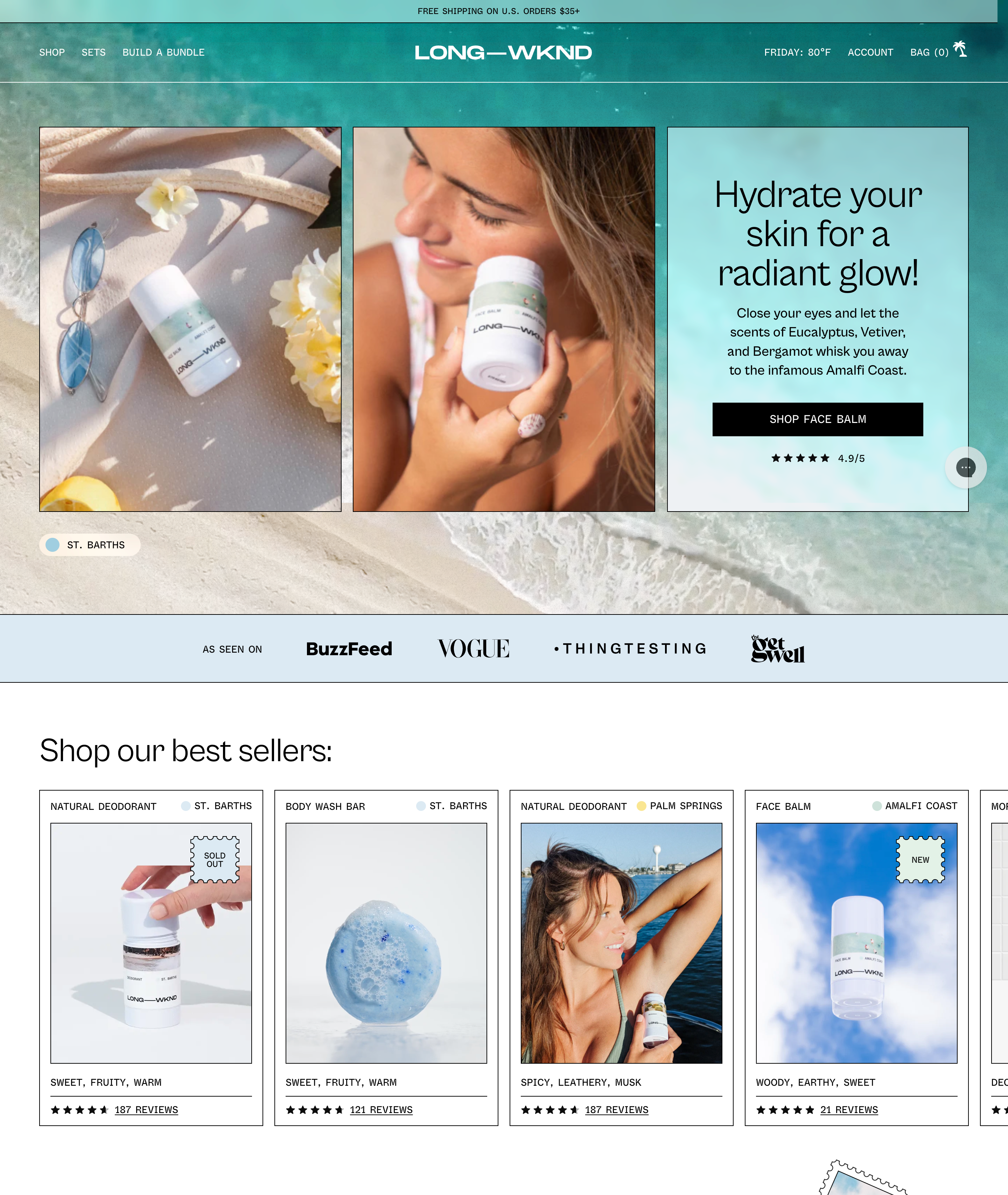 Long Wknd Shopify Personal Care Brand Landing Inspiration