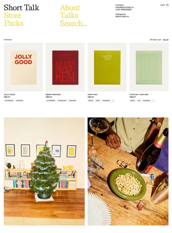 Short Talk landing page design