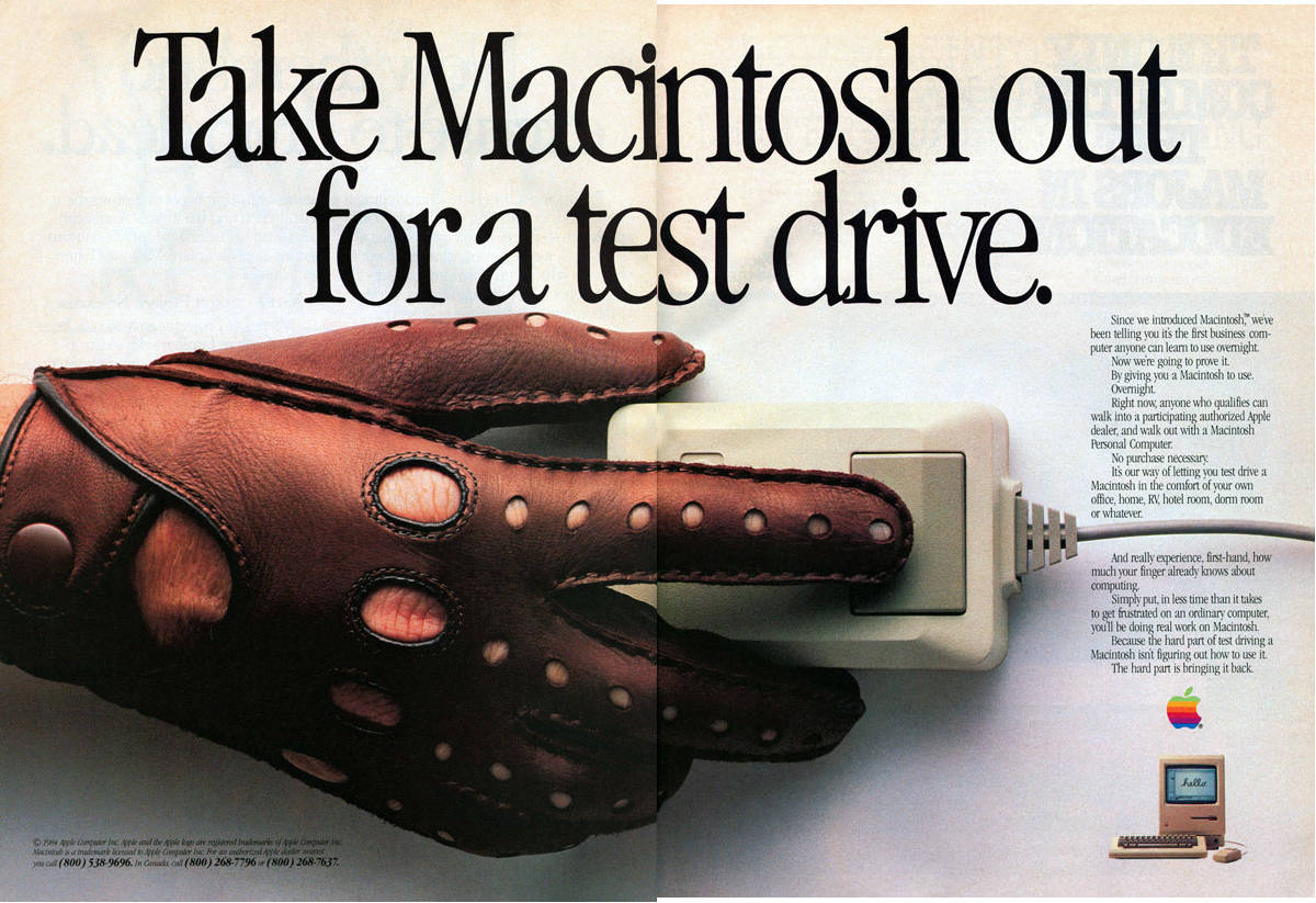 Test Drive a Macintosh Print Ad