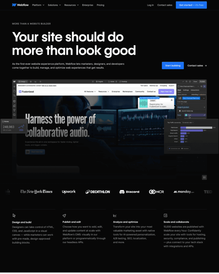 Webflow Landing Page Inspiration