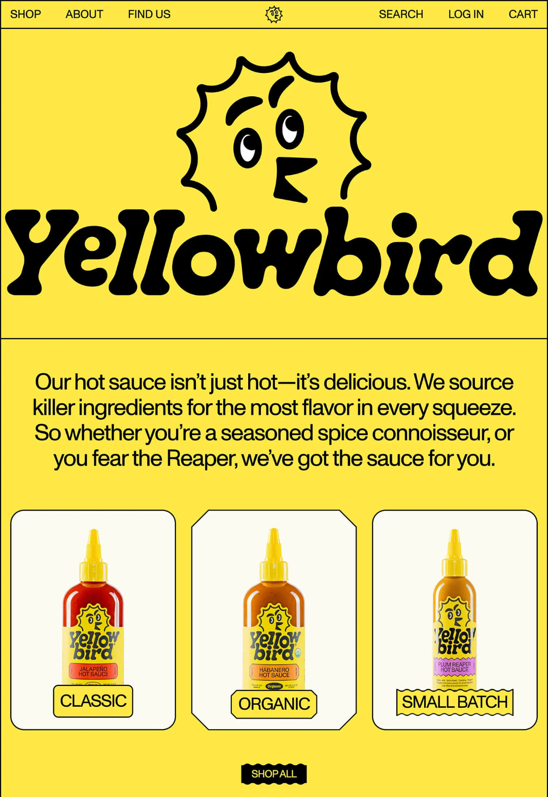 Yellowbird Colorful Shopify Landing Page