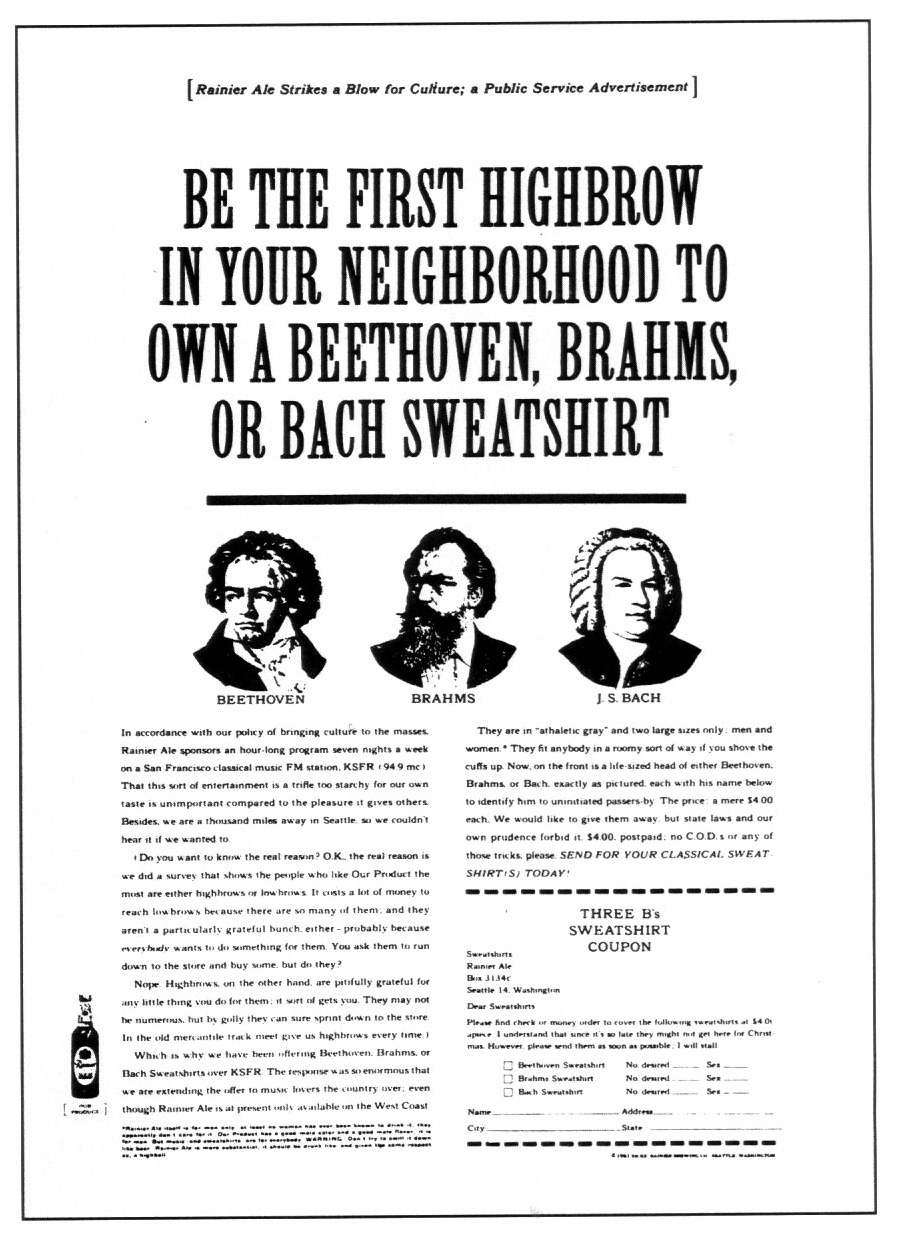 Sweatshit Ad by Howard Luck Gossage