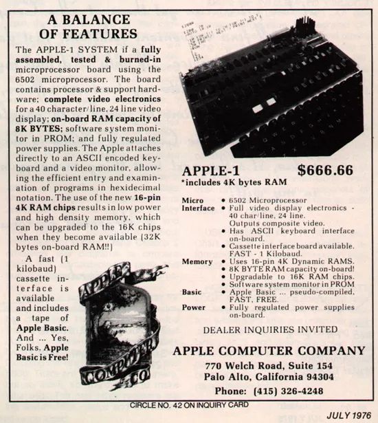 Apple Ad 1, 1976