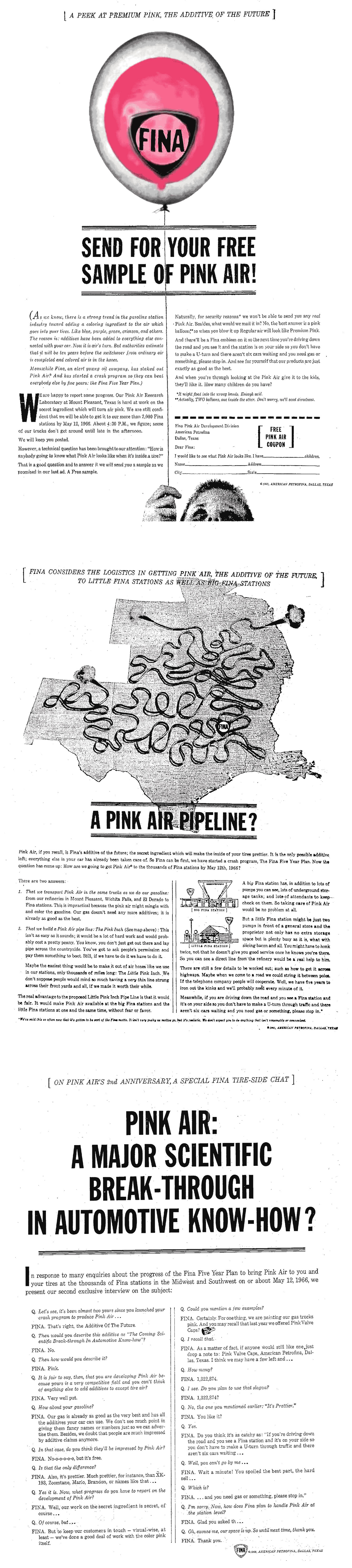 Fina “Pink Air” Campaign by Howard Gossage Eleven Ads