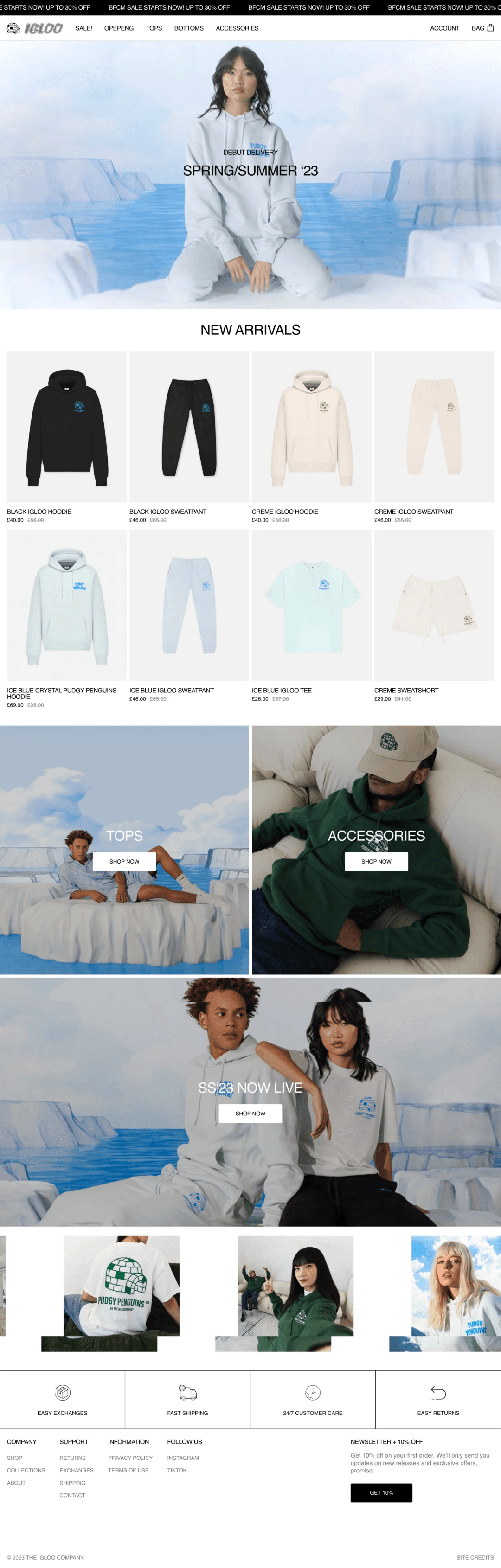 Igloo Hoodies Shopify Website Design