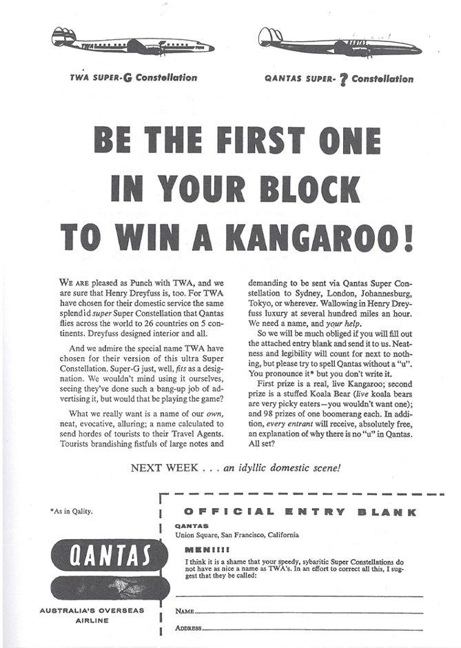 Qantas Ad by Howard Luck Gossage